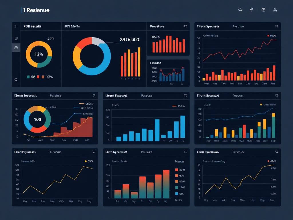 Executive data intelligence dashboard with real-time financial metrics, LTV curves, and attribution breakdowns